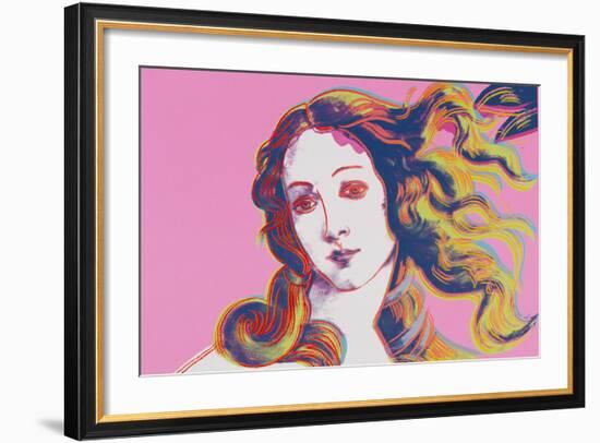 Details of Renaissance Paintings (Sandro Botticelli, Birth of Venus, 1482), 1984 (pink)-Andy Warhol-Framed Art Print