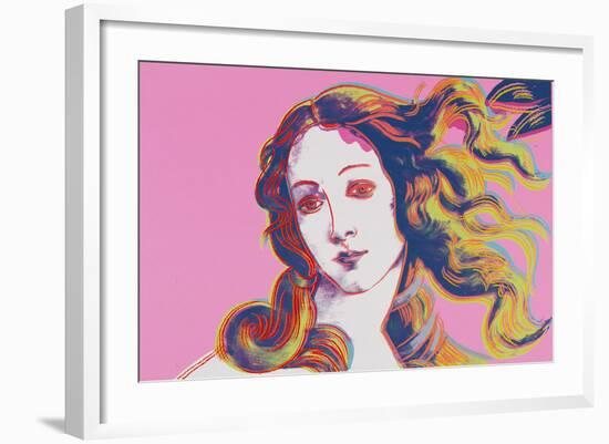 Details of Renaissance Paintings (Sandro Botticelli, Birth of Venus, 1482), 1984 (pink)-Andy Warhol-Framed Art Print