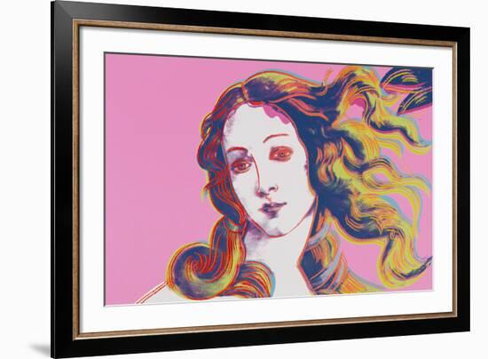 Details of Renaissance Paintings (Sandro Botticelli, Birth of Venus, 1482), 1984 (pink)-Andy Warhol-Framed Art Print