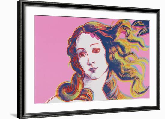 Details of Renaissance Paintings (Sandro Botticelli, Birth of Venus, 1482), 1984 (pink)-Andy Warhol-Framed Art Print