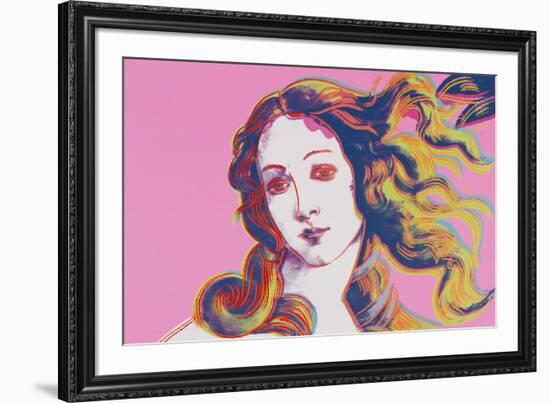 Details of Renaissance Paintings (Sandro Botticelli, Birth of Venus, 1482), 1984 (pink)-Andy Warhol-Framed Art Print