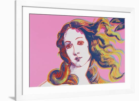 Details of Renaissance Paintings (Sandro Botticelli, Birth of Venus, 1482), 1984 (pink)-Andy Warhol-Framed Art Print