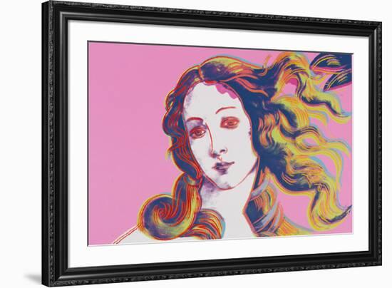 Details of Renaissance Paintings (Sandro Botticelli, Birth of Venus, 1482), 1984 (pink)-Andy Warhol-Framed Giclee Print