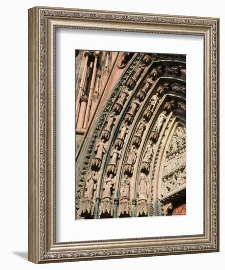 Details of the East Facade, Cathedrale Notre Dame, Strasbourg, Haut Rhin, Alsace, France-Walter Bibikow-Framed Photographic Print