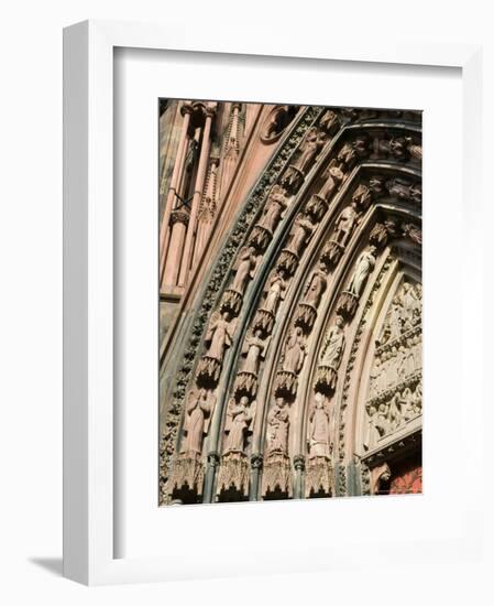 Details of the East Facade, Cathedrale Notre Dame, Strasbourg, Haut Rhin, Alsace, France-Walter Bibikow-Framed Photographic Print