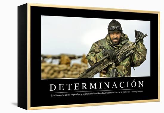 Determinación. Cita Inspiradora Y Póster Motivacional-null-Framed Premier Image Canvas