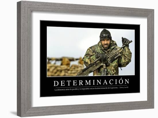 Determinación. Cita Inspiradora Y Póster Motivacional-null-Framed Photographic Print