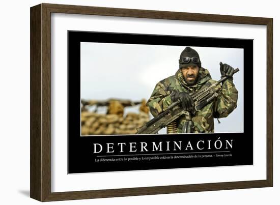 Determinación. Cita Inspiradora Y Póster Motivacional-null-Framed Photographic Print