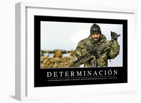 Determinación. Cita Inspiradora Y Póster Motivacional-null-Framed Photographic Print