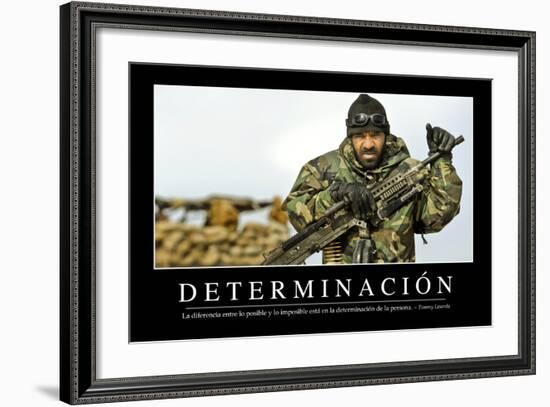 Determinación. Cita Inspiradora Y Póster Motivacional-null-Framed Photographic Print