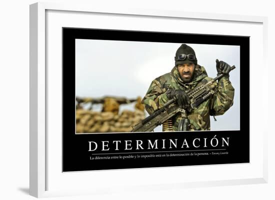 Determinación. Cita Inspiradora Y Póster Motivacional-null-Framed Photographic Print