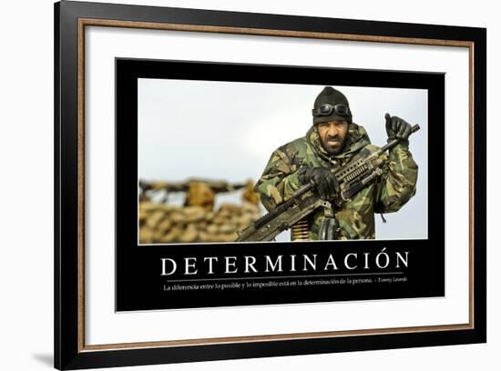 Determinación. Cita Inspiradora Y Póster Motivacional-null-Framed Photographic Print