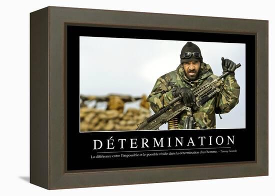 Détermination: Citation Et Affiche D'Inspiration Et Motivation-null-Framed Premier Image Canvas