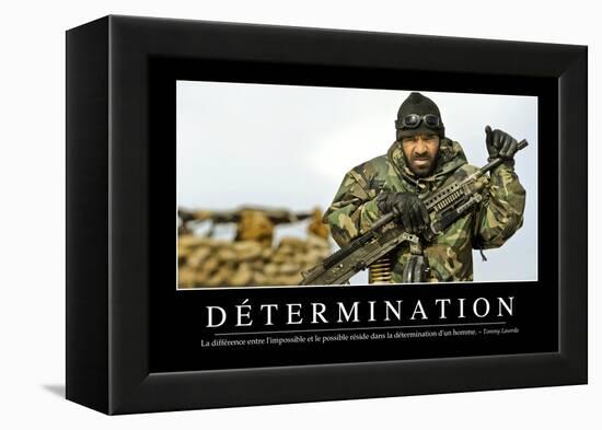 Détermination: Citation Et Affiche D'Inspiration Et Motivation-null-Framed Premier Image Canvas