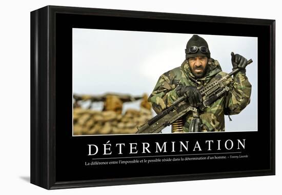 Détermination: Citation Et Affiche D'Inspiration Et Motivation-null-Framed Premier Image Canvas