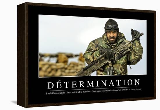 Détermination: Citation Et Affiche D'Inspiration Et Motivation-null-Framed Premier Image Canvas