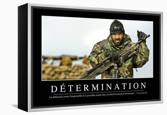 Détermination: Citation Et Affiche D'Inspiration Et Motivation-null-Framed Premier Image Canvas