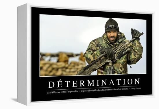 Détermination: Citation Et Affiche D'Inspiration Et Motivation-null-Framed Premier Image Canvas