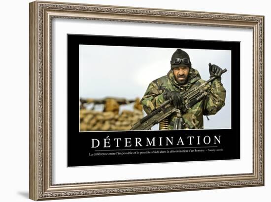 Détermination: Citation Et Affiche D'Inspiration Et Motivation-null-Framed Photographic Print