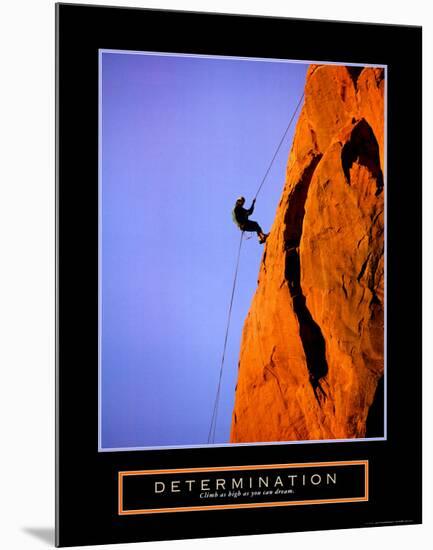 Determination: Climber-null-Mounted Art Print
