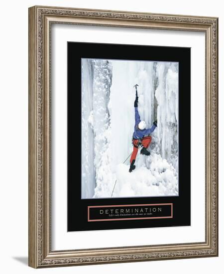 Determination - Ice Climber-Unknown Unknown-Framed Photo