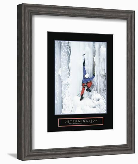 Determination - Ice Climber-Unknown Unknown-Framed Photo