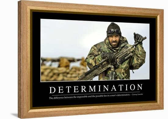 Determination: Inspirational Quote and Motivational Poster-null-Framed Premier Image Canvas