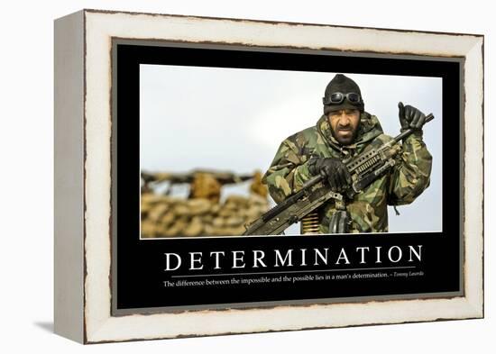 Determination: Inspirational Quote and Motivational Poster-null-Framed Premier Image Canvas