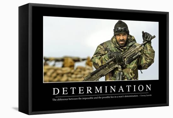 Determination: Inspirational Quote and Motivational Poster-null-Framed Premier Image Canvas