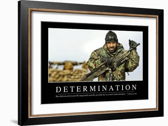 Determination: Inspirational Quote and Motivational Poster-null-Framed Photographic Print