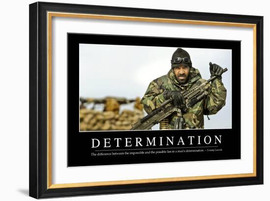 Determination: Inspirational Quote and Motivational Poster-null-Framed Photographic Print