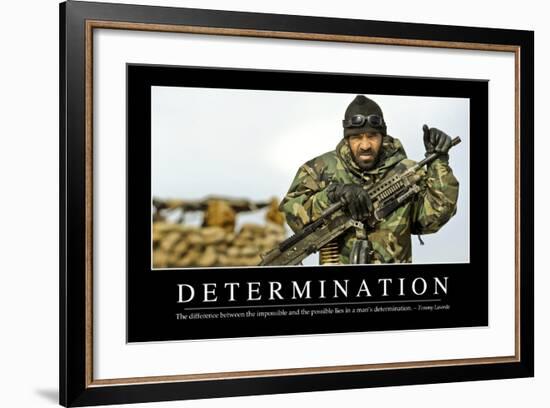 Determination: Inspirational Quote and Motivational Poster-null-Framed Photographic Print