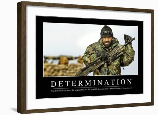 Determination: Inspirational Quote and Motivational Poster-null-Framed Photographic Print