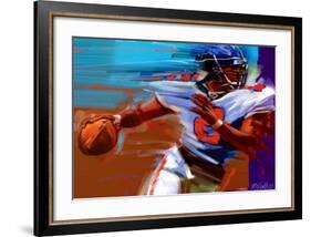Determination: Quarterback-Bill Hall-Framed Art Print