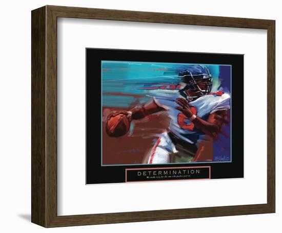 Determination: Quarterback-Bill Hall-Framed Art Print