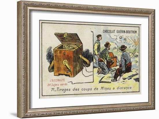 Detonating Explosive Charges from a Distance-null-Framed Giclee Print