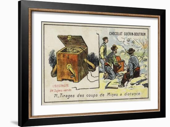 Detonating Explosive Charges from a Distance-null-Framed Giclee Print