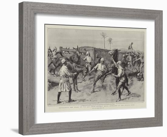 Detraining the Mules of the 32nd Field Battery Royal Artillery at the Atbara Camp-Frank Dadd-Framed Giclee Print