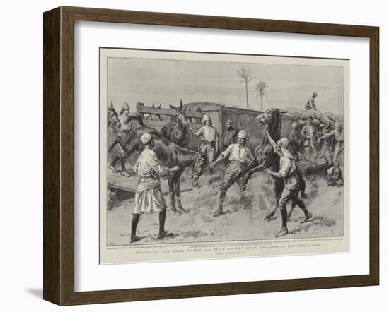 Detraining the Mules of the 32nd Field Battery Royal Artillery at the Atbara Camp-Frank Dadd-Framed Giclee Print