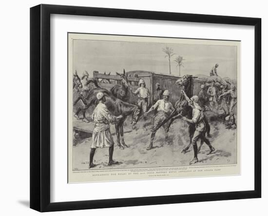 Detraining the Mules of the 32nd Field Battery Royal Artillery at the Atbara Camp-Frank Dadd-Framed Giclee Print