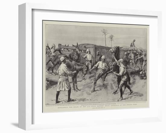 Detraining the Mules of the 32nd Field Battery Royal Artillery at the Atbara Camp-Frank Dadd-Framed Giclee Print