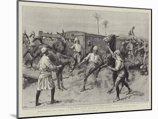 Detraining the Mules of the 32nd Field Battery Royal Artillery at the Atbara Camp-Frank Dadd-Mounted Giclee Print