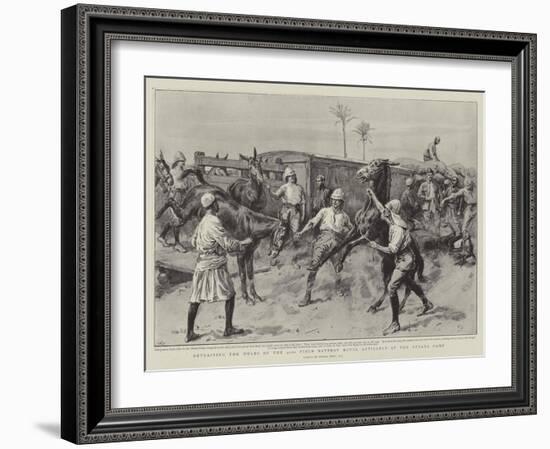 Detraining the Mules of the 32nd Field Battery Royal Artillery at the Atbara Camp-Frank Dadd-Framed Giclee Print