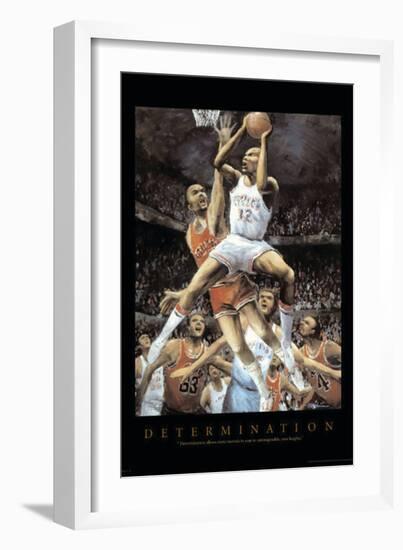 Detrermination - Basketball-Unknown Unknown-Framed Art Print