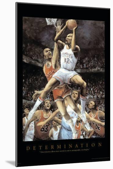 Detrermination - Basketball-Unknown Unknown-Mounted Art Print