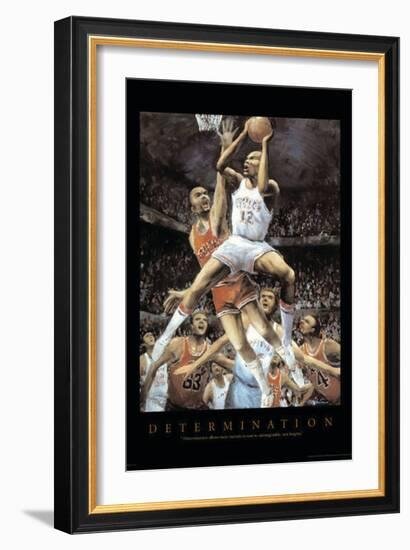 Detrermination - Basketball-Unknown Unknown-Framed Art Print