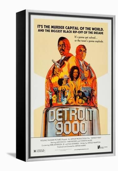 Detroit 9000 Art, Hari Rhodes, Alex Rocco, Vonetta Mcgee, 1973-null-Framed Stretched Canvas