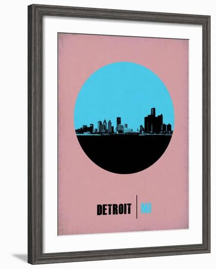 Detroit Circle Poster 1-NaxArt-Framed Art Print