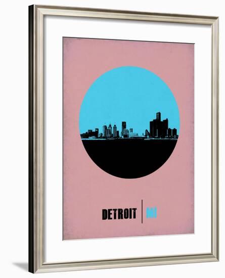 Detroit Circle Poster 1-NaxArt-Framed Art Print