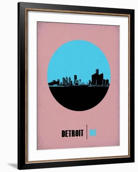 Detroit Circle Poster 1-NaxArt-Framed Art Print